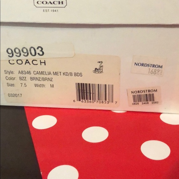 Only worn 1 time COACH PLATFORM SHOES SIZE 7.5M - Picture 5 of 5